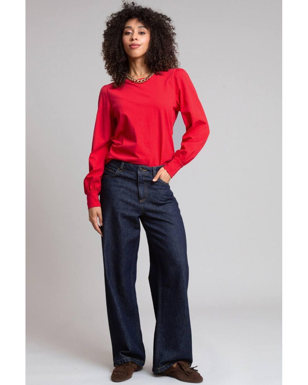 Kite Red Agglestone Slub Jersey Top