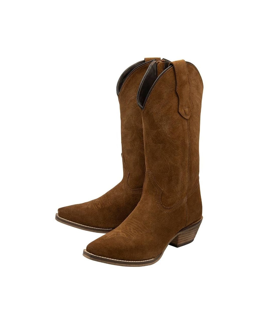 Ravel Brown Rust Suede 'Taylor' Cowboy Boots
