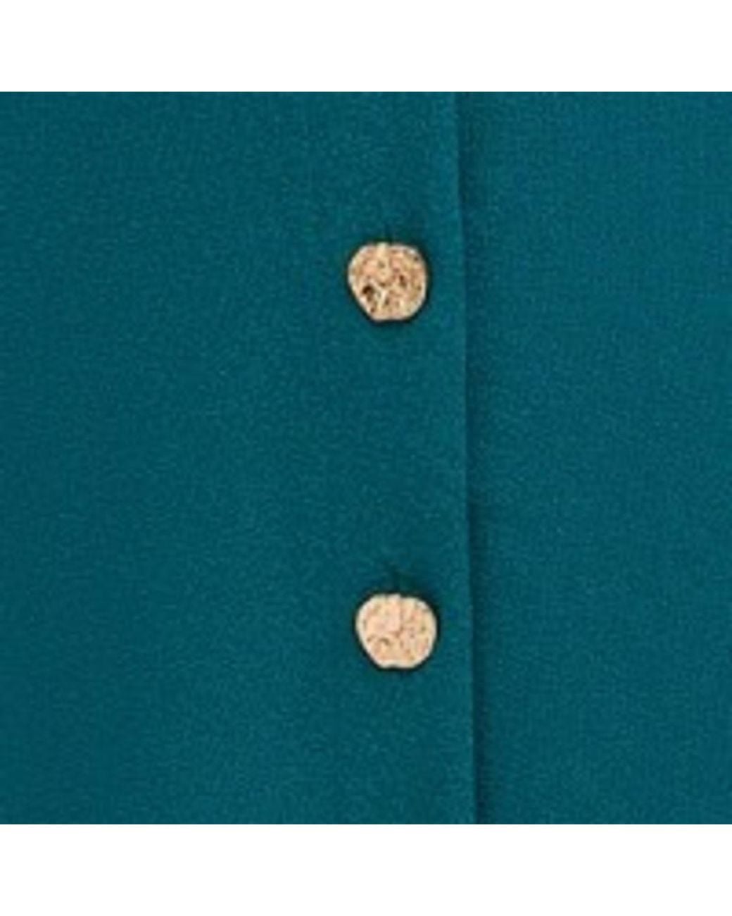 Finery London Blue Caprice Long Sleeve Crepe Midi Dress