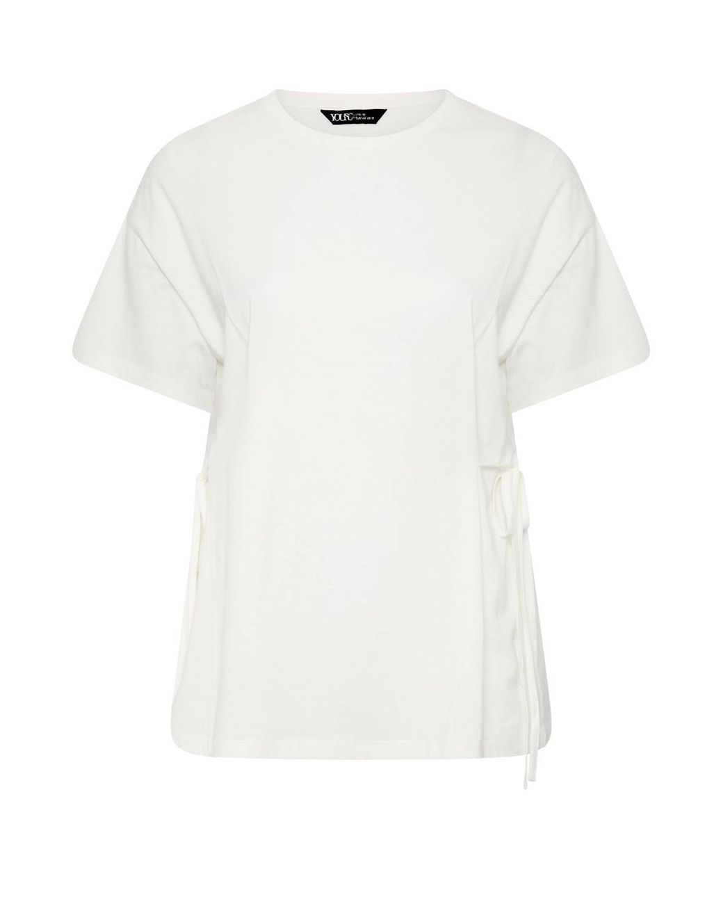 Yours White Tie Front T-Shirt