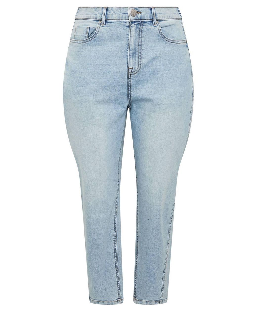 Yours Blue Barrel Leg Denim Jeans