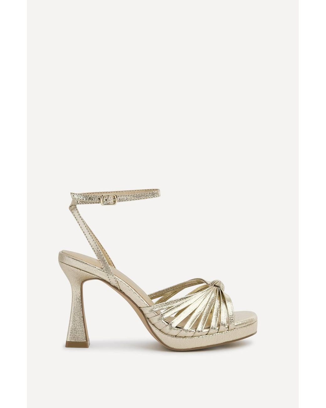 Linzi White Socialite Knotted Platform Heels