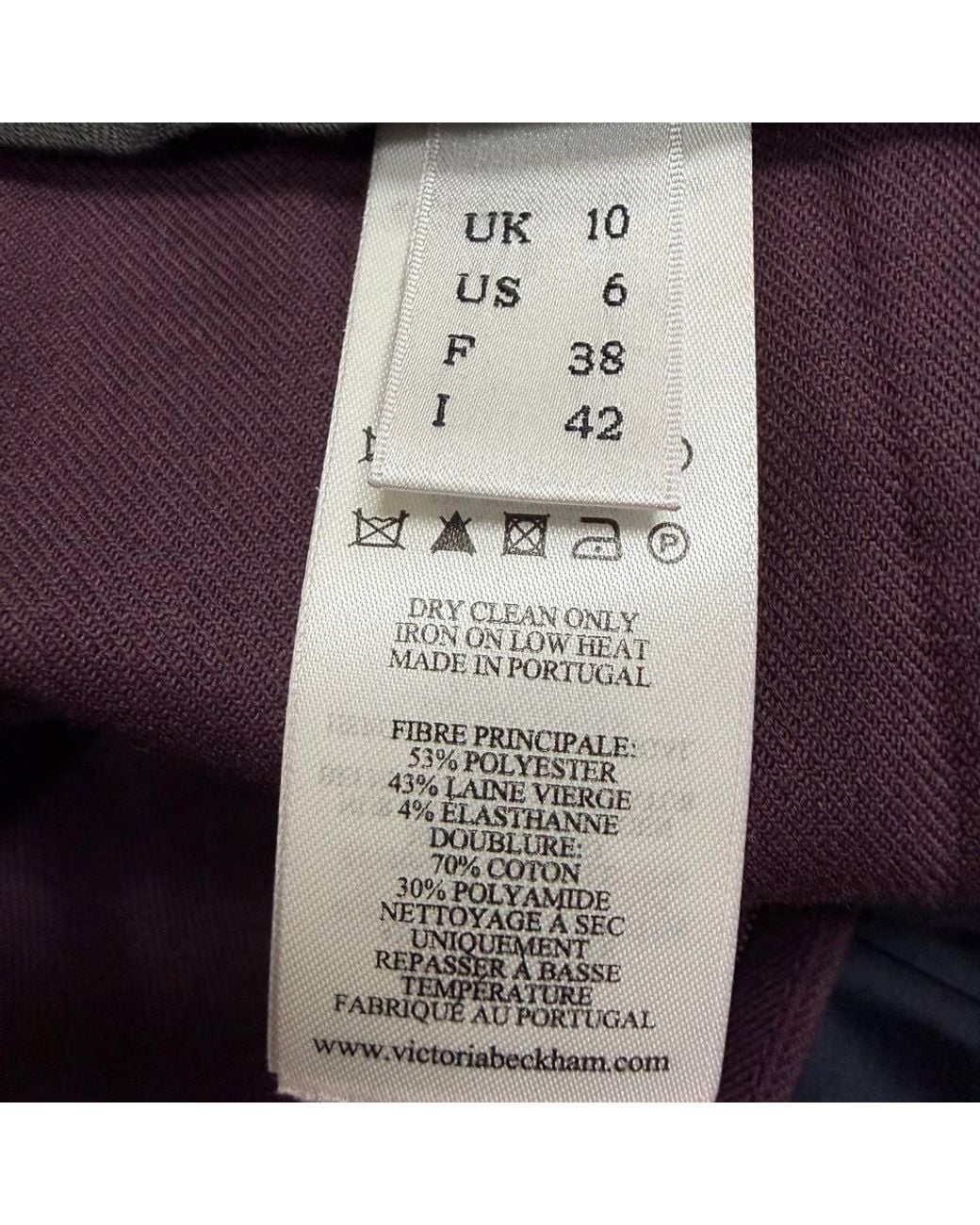 Victoria Beckham Purple Preloved Alina High-Rise Trousers