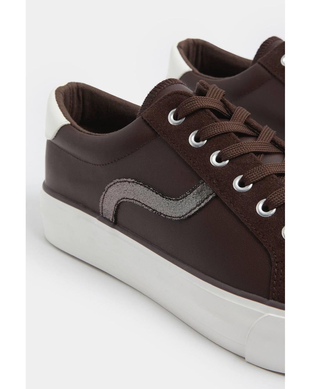 Yours Blue Faux Leather Trainers