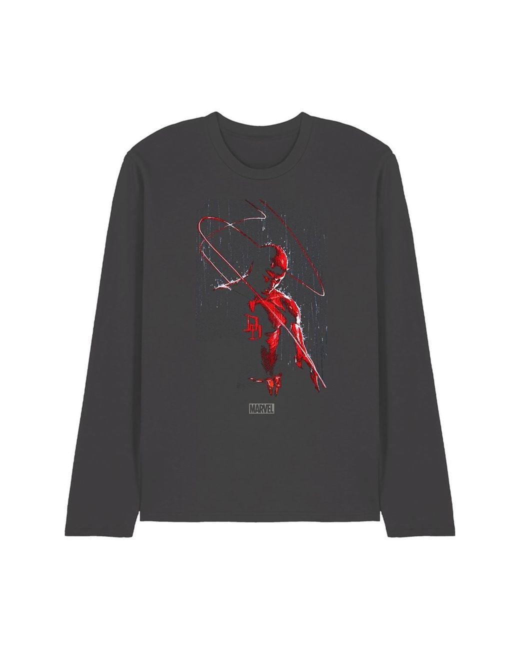 Marvel Black Daredevil Rain Long Sleeve T-Shirt