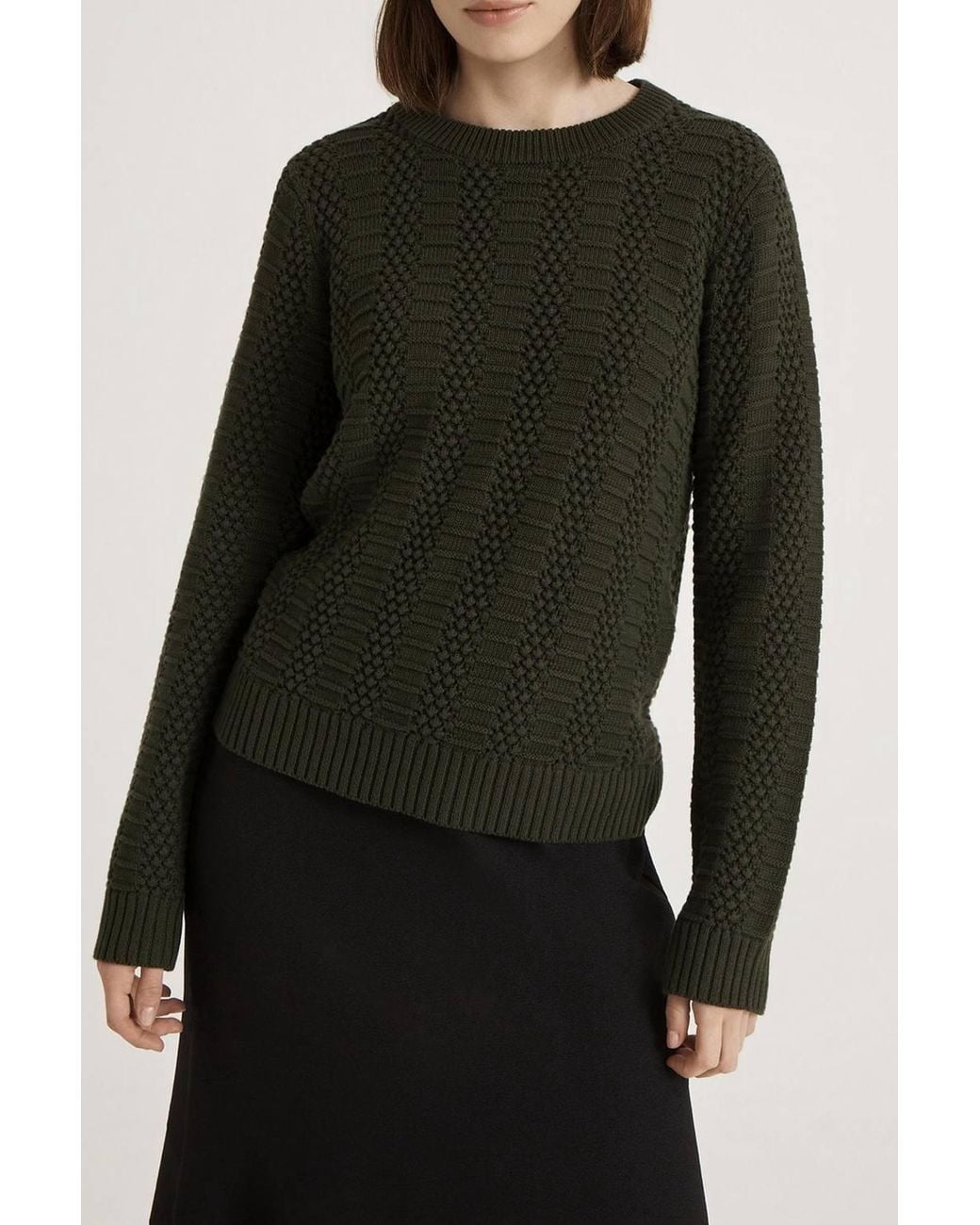 Finery London Black Nova Round Neck Knitted Jumper