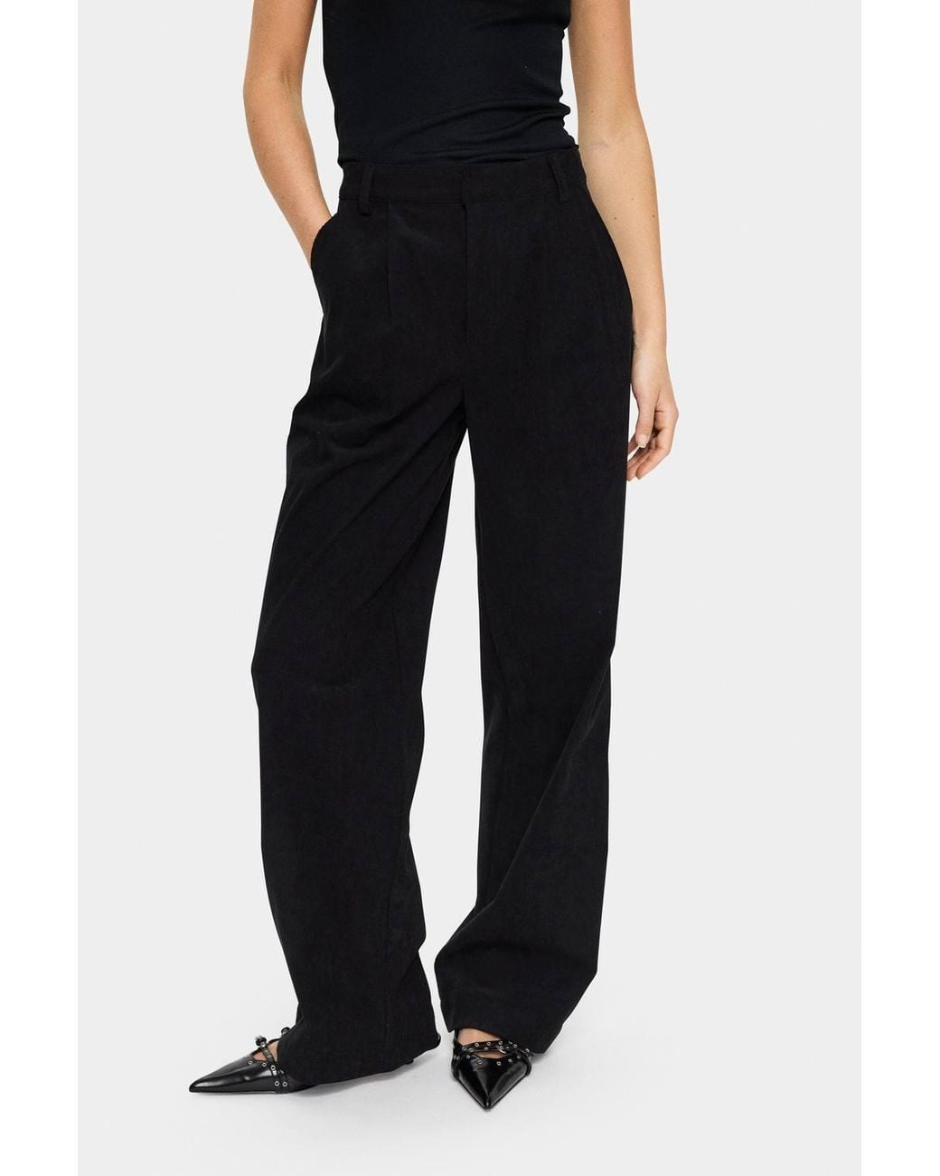 Saint Tropez Black Magnillesz Wide Leg Trousers