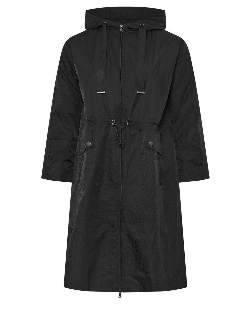 Yours Black Lightweight Longline Parka Jacket
