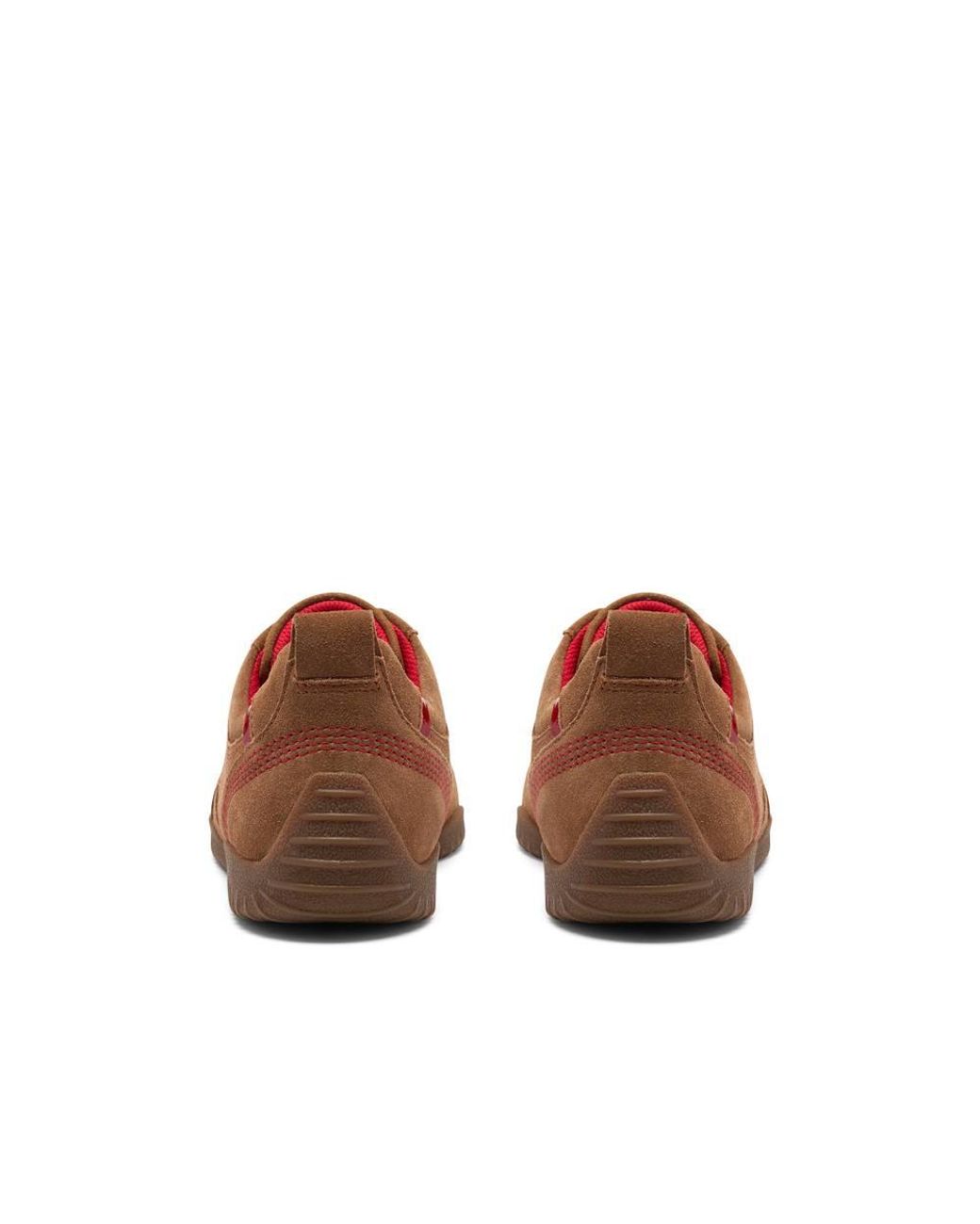 Clarks Brown Meridor Lace Dark Tan Suede Trainers, Lace Up