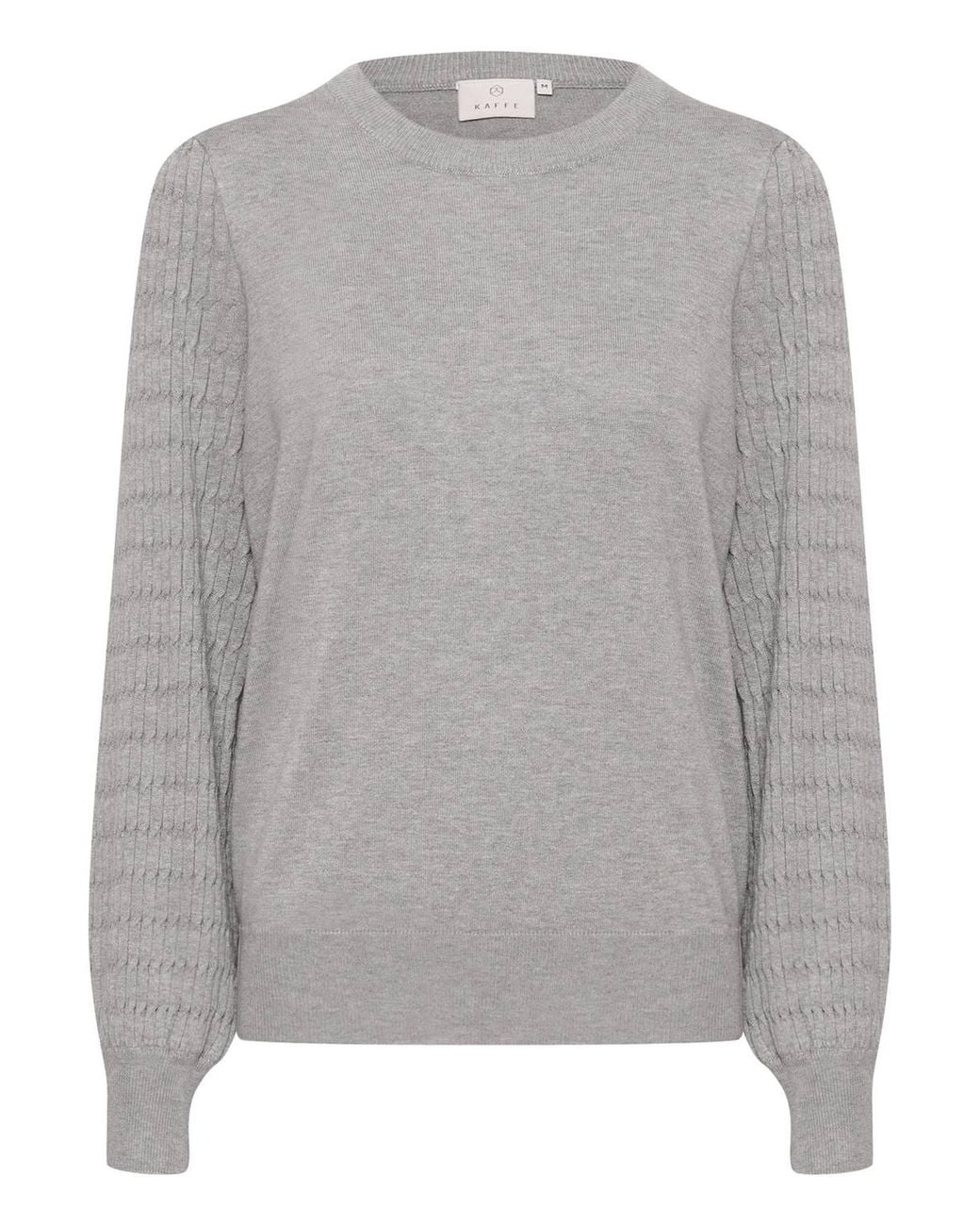 Kaffe Gray Kananna Round Neck Regular Fit Pullover