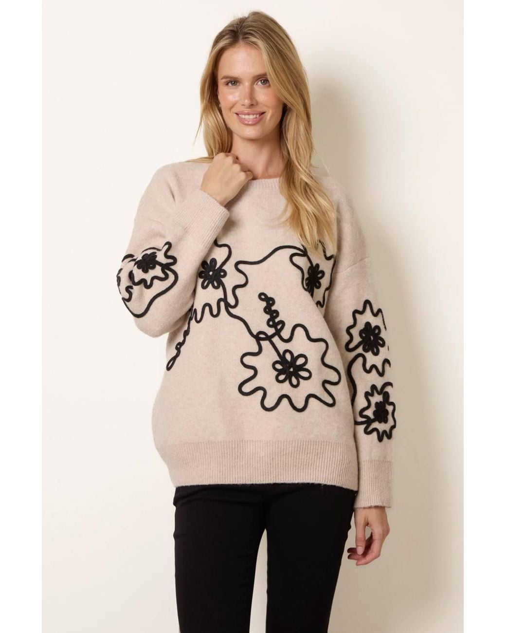Blue Vanilla Natural Long Sleeve Round Neck Jumper