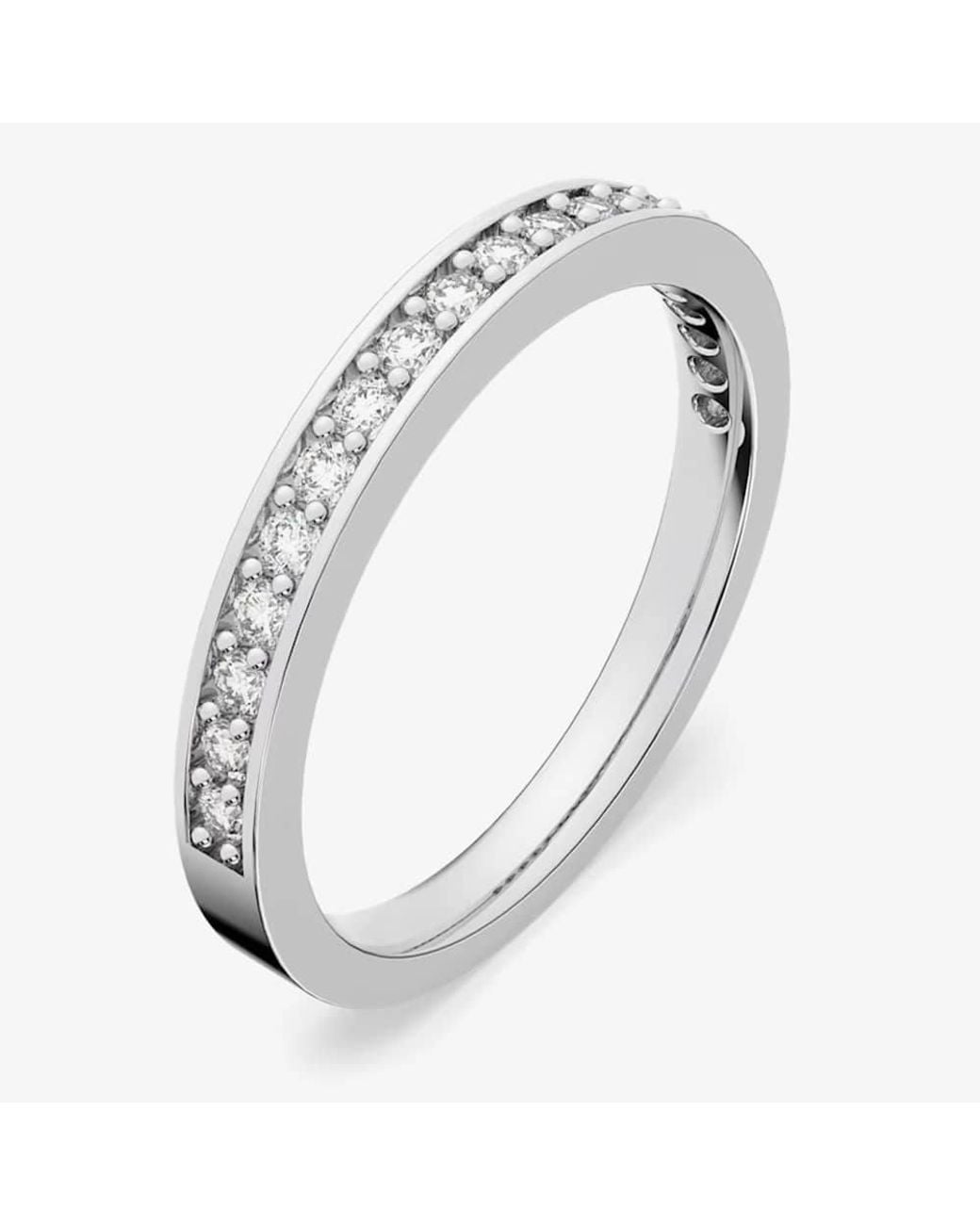 Swarovski Metallic Rare Clear Crystal Channel Half Eternity Ring 112106 58 (Q 1/4)