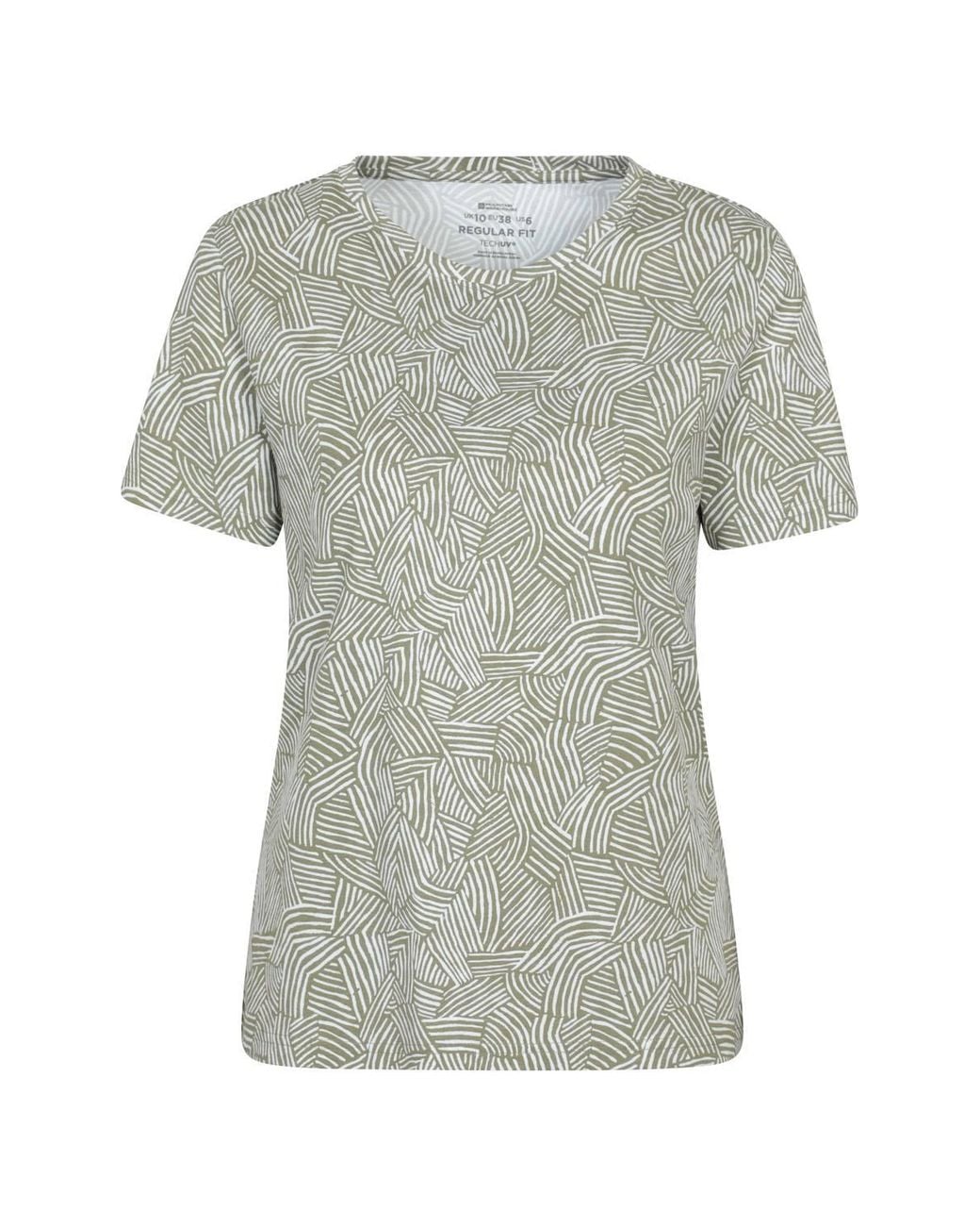 Mountain Warehouse Gray Printed Casual Soft 100% Cotton Lightweight Short Sleeve Tee T-Shirt