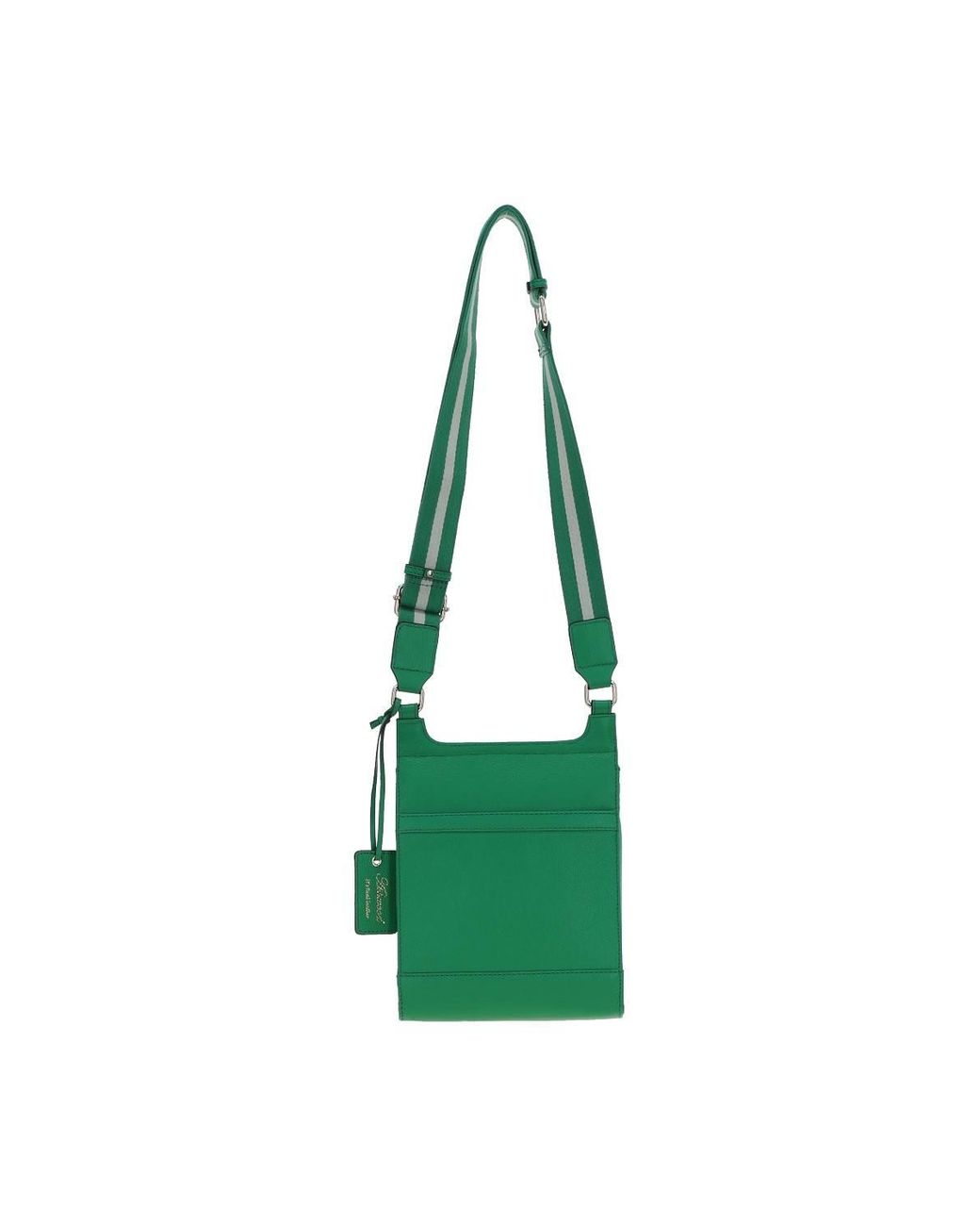 Ashwood Leather Green 'Eclisse Cuoio' Real Leather Crossbody Bag