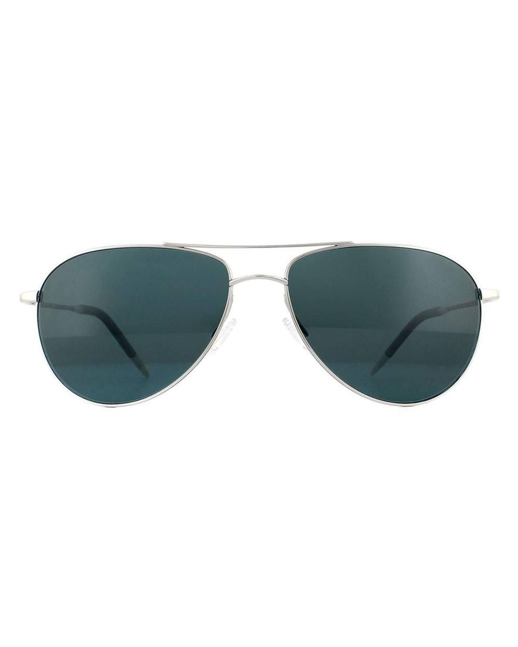 Oliver Peoples Green Aviator Polarized Sunglasses