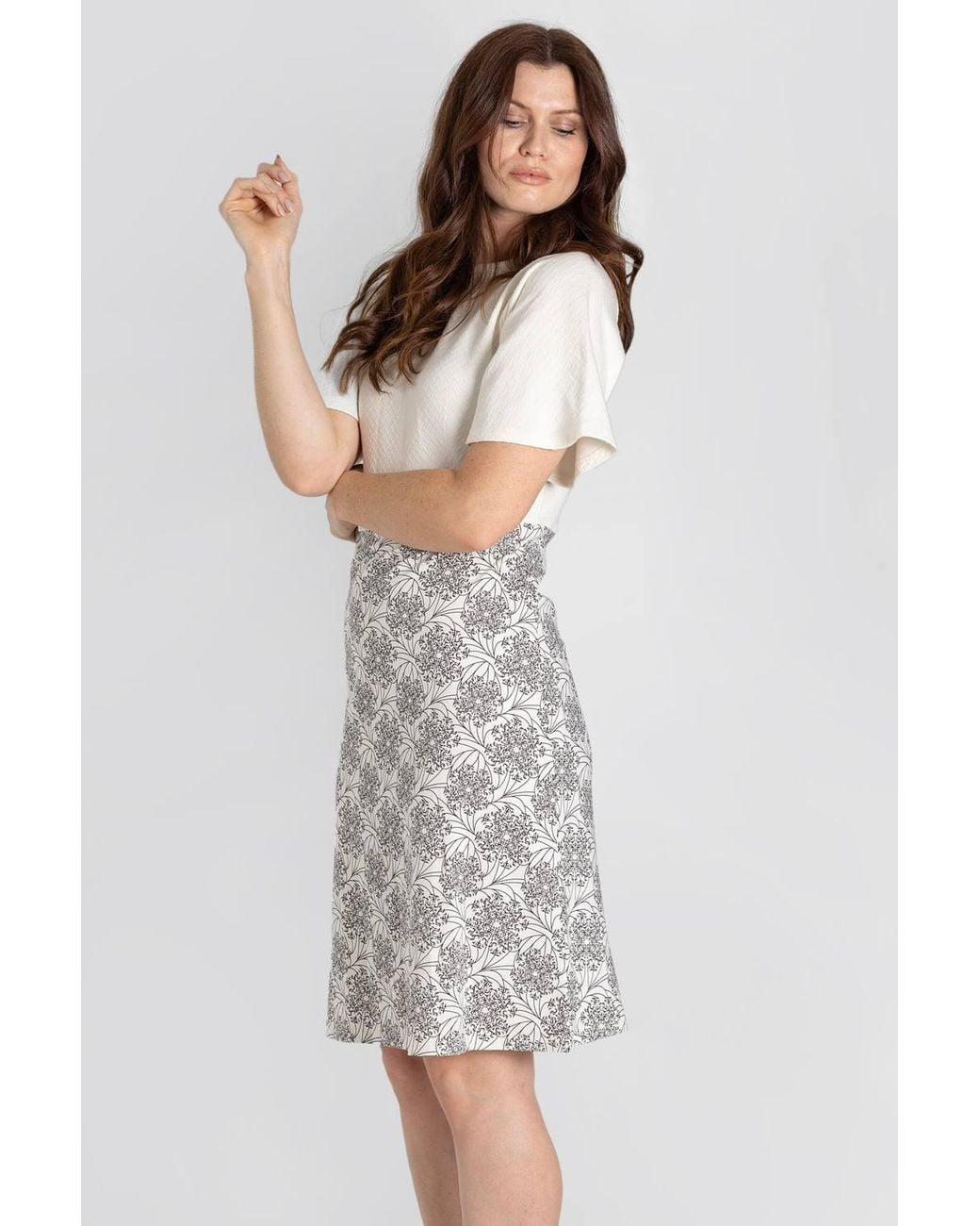 Enorsia White Textured Jersey Mini Dress