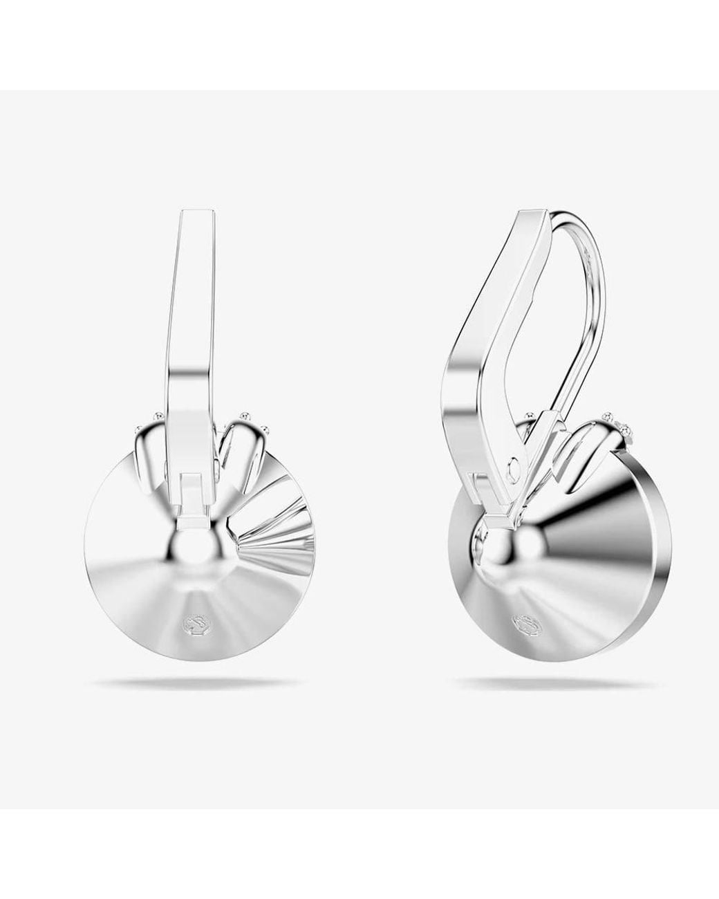 Swarovski Blue Bella Rhodium Plated Crystal V Drop Earrings 5734234