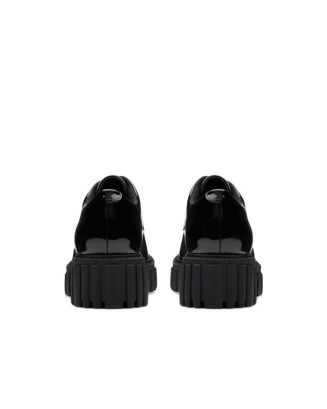 Clarks Black Page Walk Patent Derby Shoes