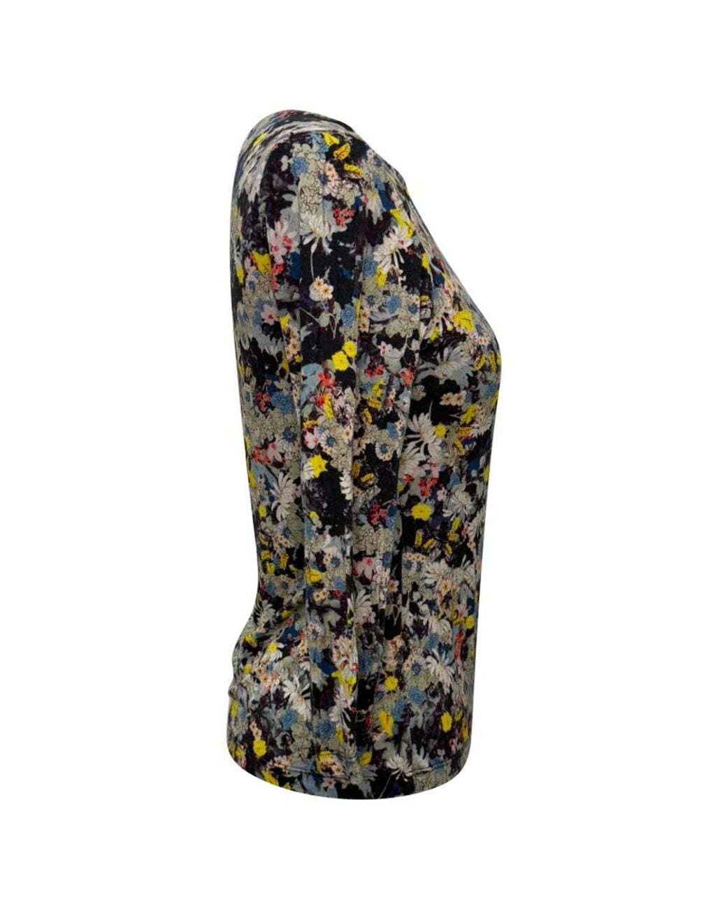 Erdem Green Preloved Floral-Print Long Sleeve Blouse