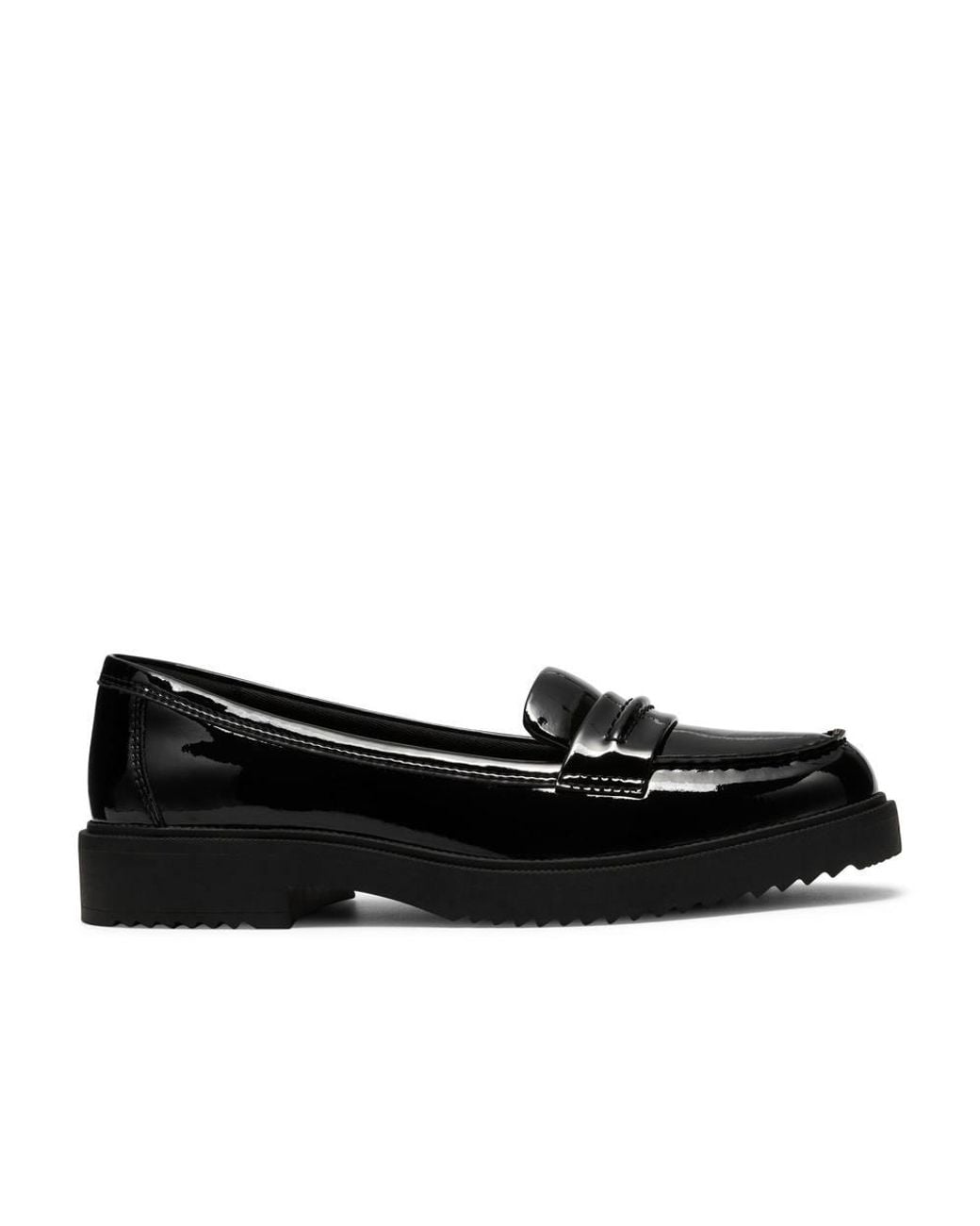 Clarks Black Barlow Edge Patent Loafers, Slip Ons