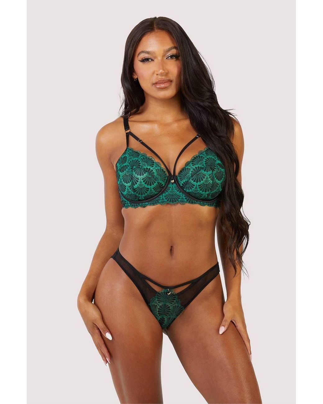Playful Promises Brown Mia & Jade Deco Embroidery Brief
