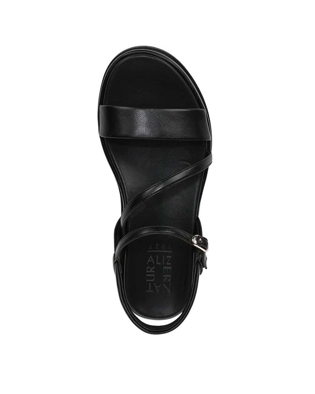 Naturalizer Black Zayda Strappy Sandals