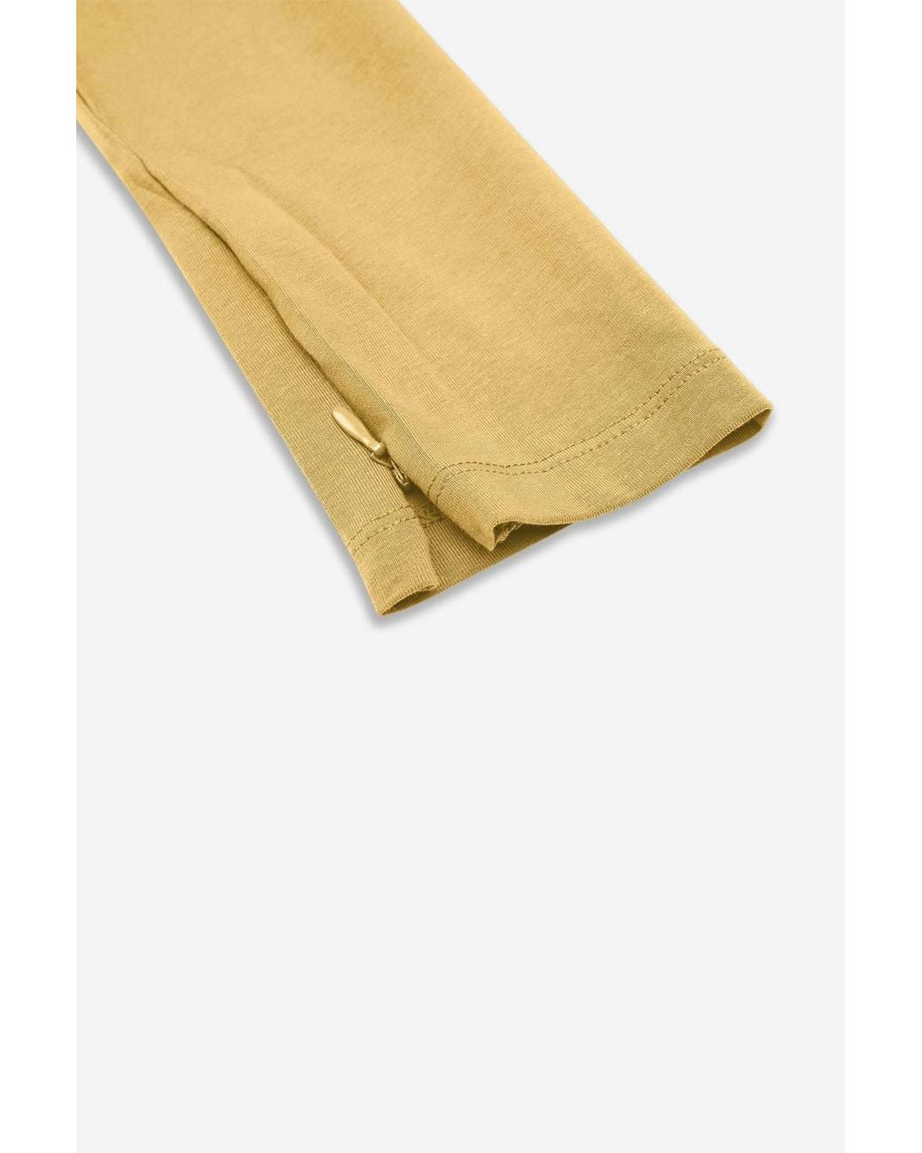 Enorsia Yellow Zip Hem Leggings