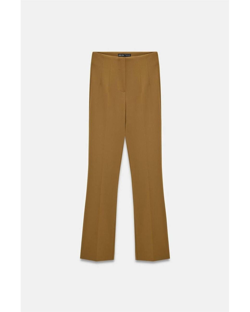 Dilvin Green Straight-Leg Crepe Trousers