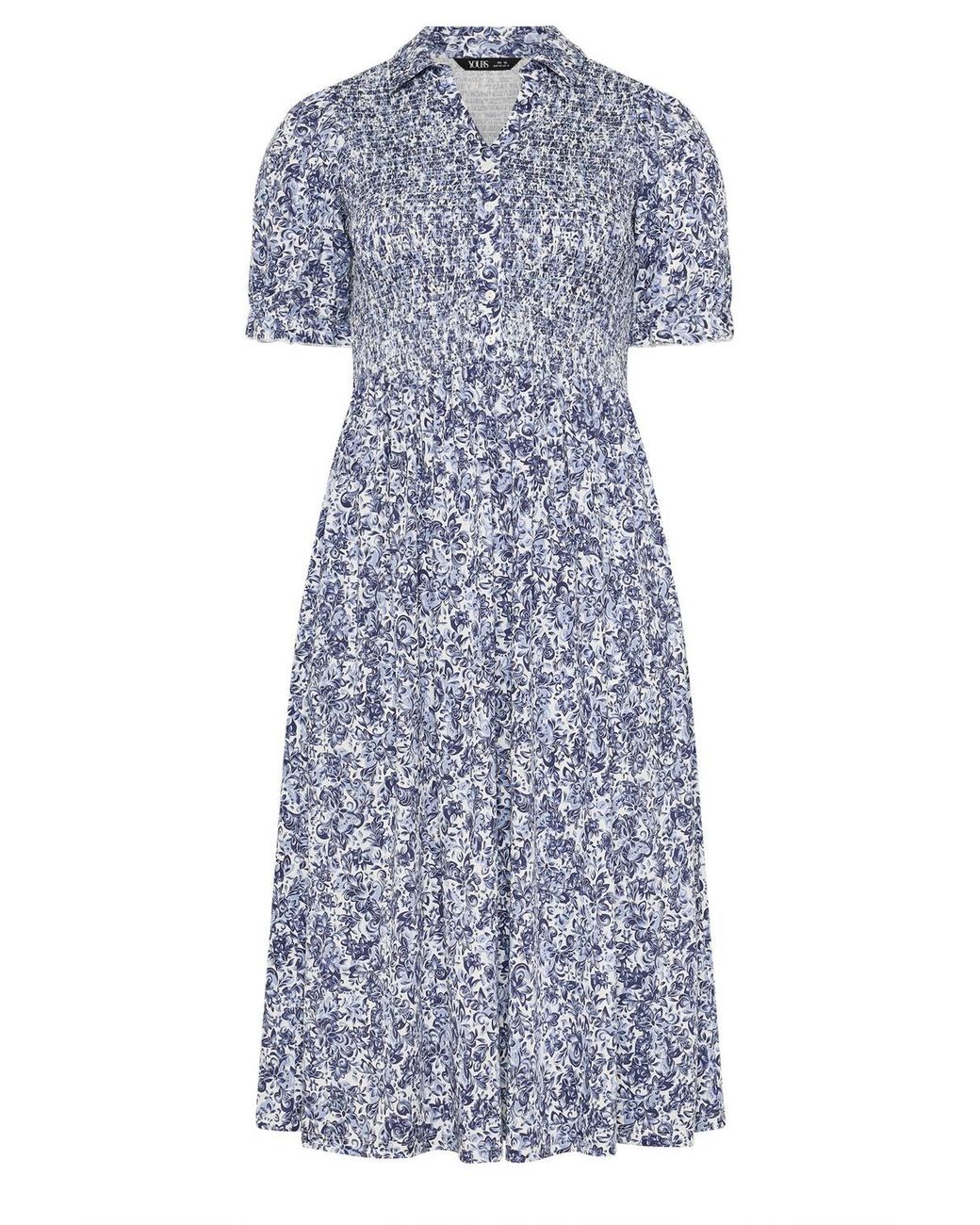 Yours Blue Floral Midi Dress