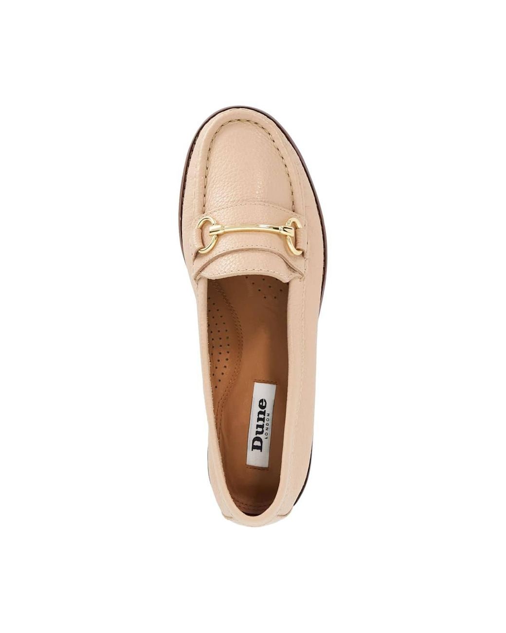 Dune Pink Wide Fit 'Glenny' Leather Loafers