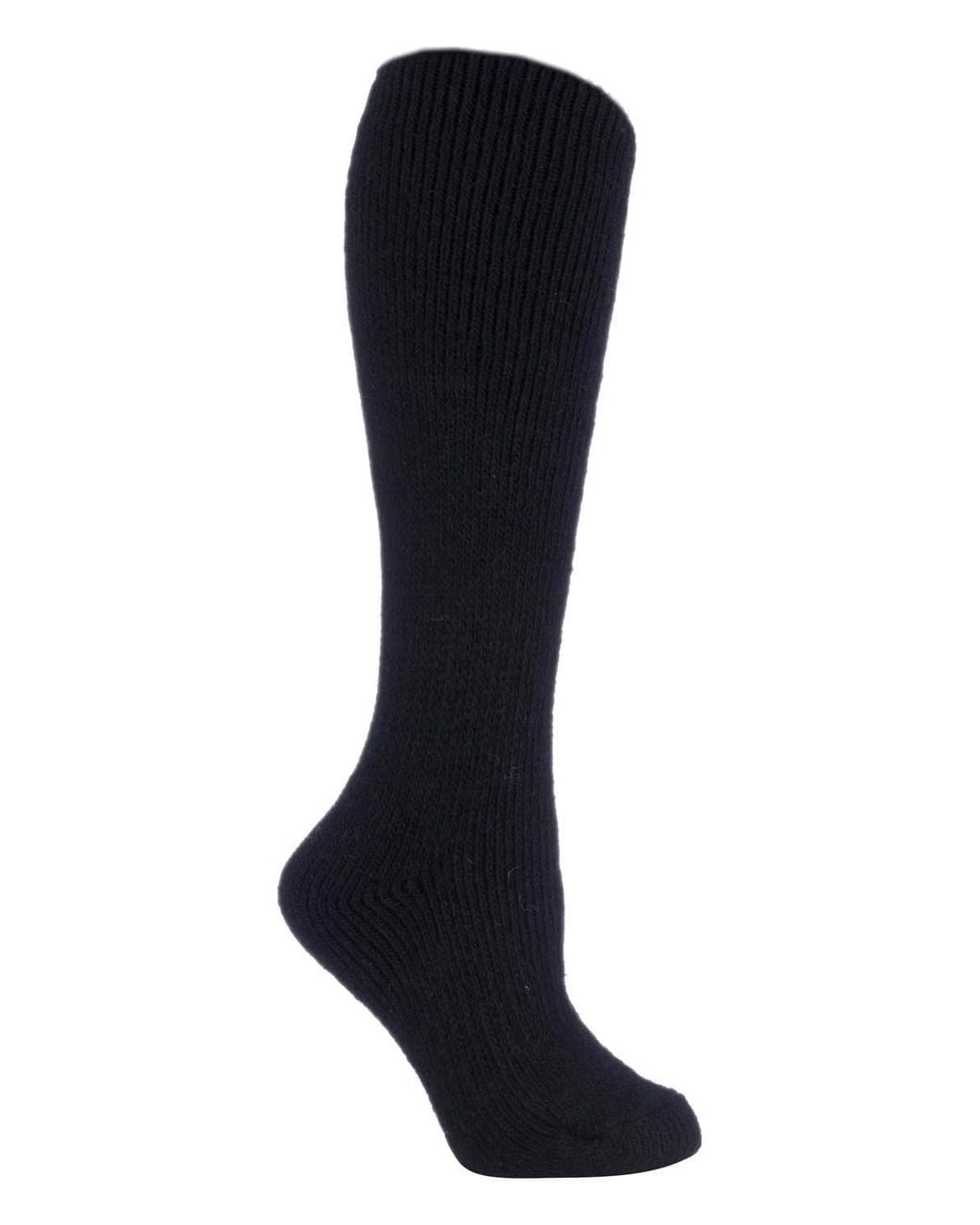 Heat Holders Black Extra Long 2.7 Tog Knee High Wool Rich Thermal Socks