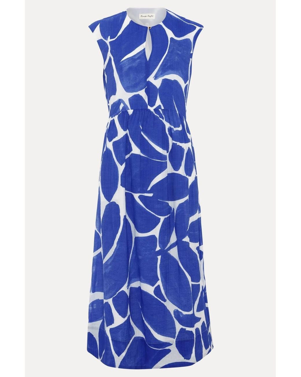 Phase Eight Blue Talah Keyhole Neck Midi Dress
