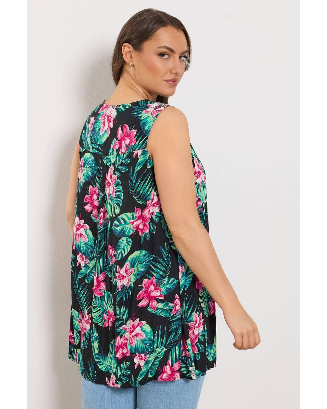 Yours Multicolor Tropical Vest Top