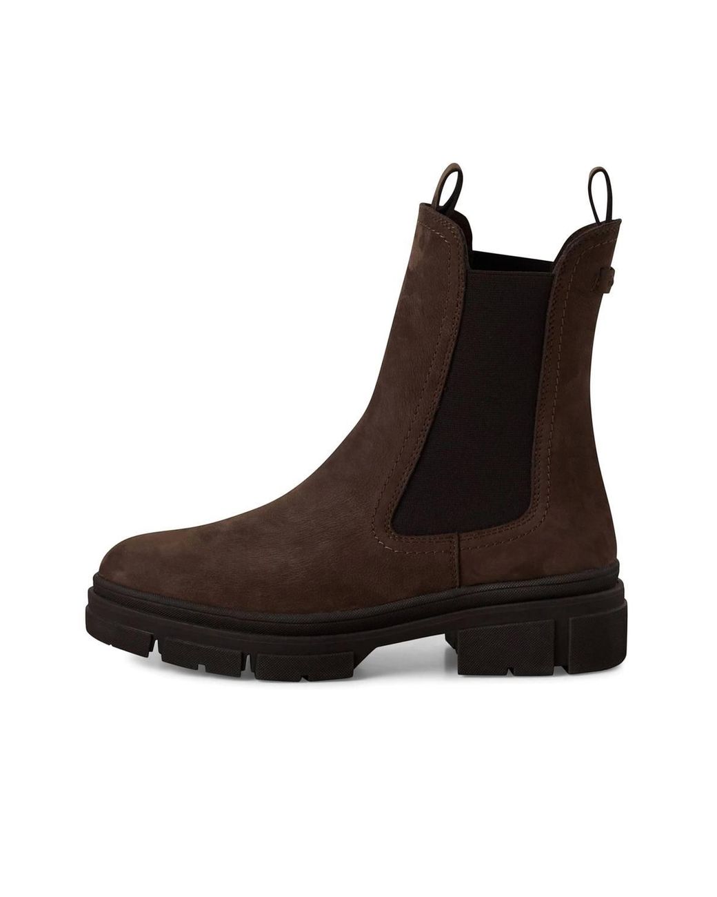 Infinity Leather Brown Tamaris Leather Classic High Pull-On Chelsea Ankle Boots