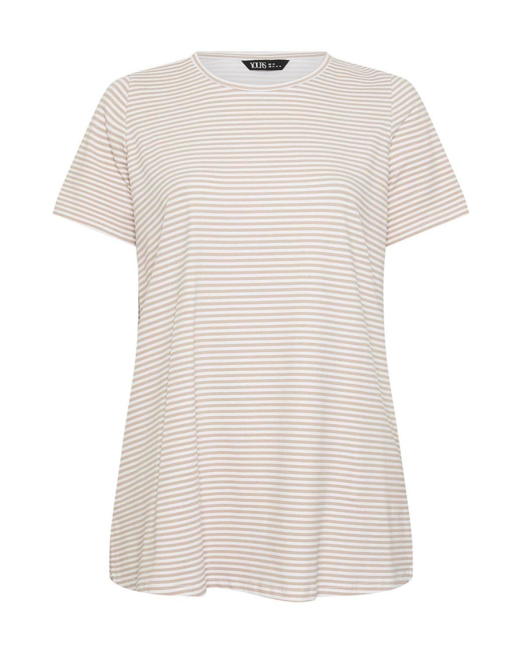 Yours Natural Stripe Swing T-Shirt