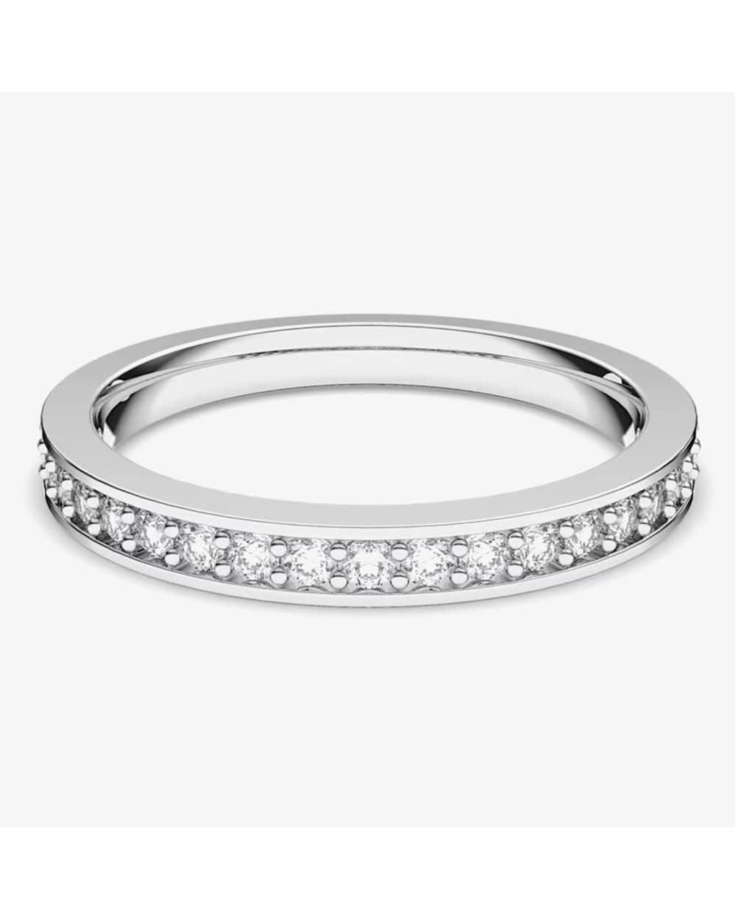 Swarovski Metallic Rare Clear Crystal Channel Half Eternity Ring 112106 58 (Q 1/4)