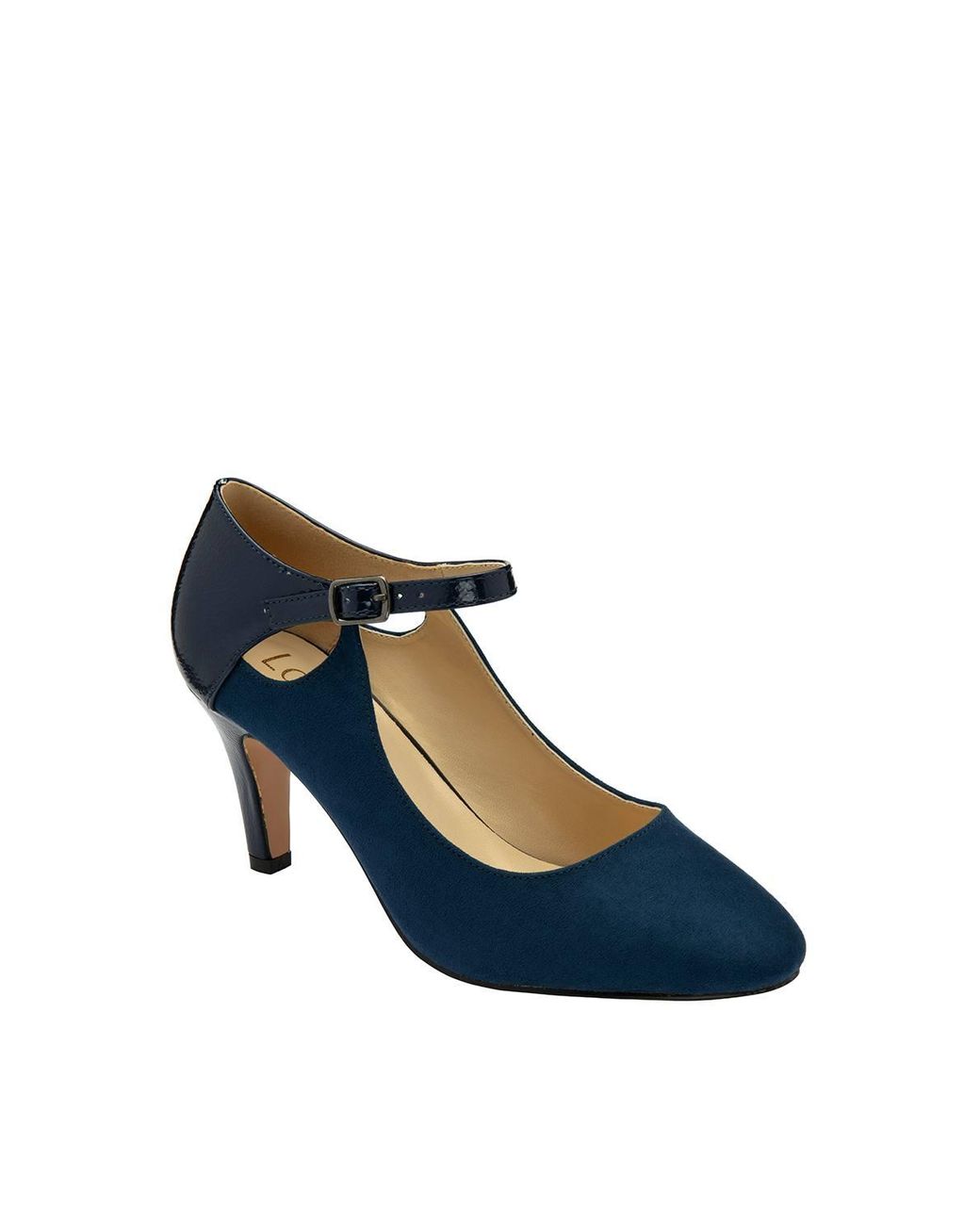 Lotus Blue 'Peaches' Round-Toe Heeled Shoes