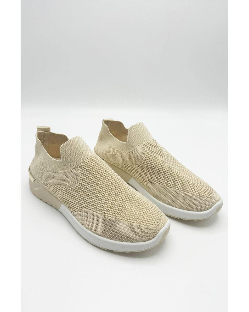 Miss Diva Natural Chelsey Slip On Trainers