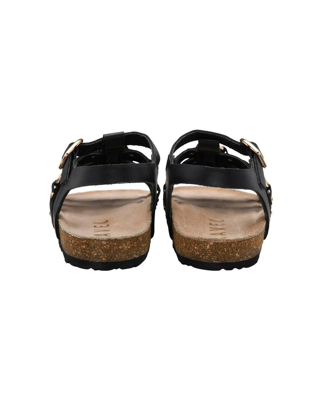 Ravel Black 'Bolam' Burnished Leather Gladiator Sandals