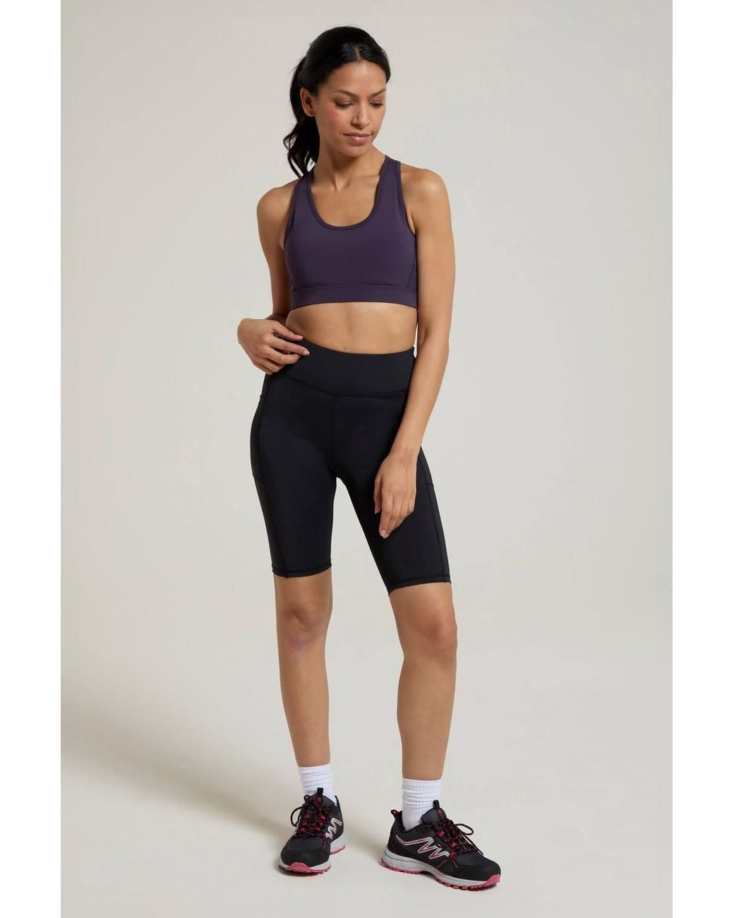 Mountain Warehouse Blue 'Bounce' Quick Dry High Waisted Gym Legging Shorts