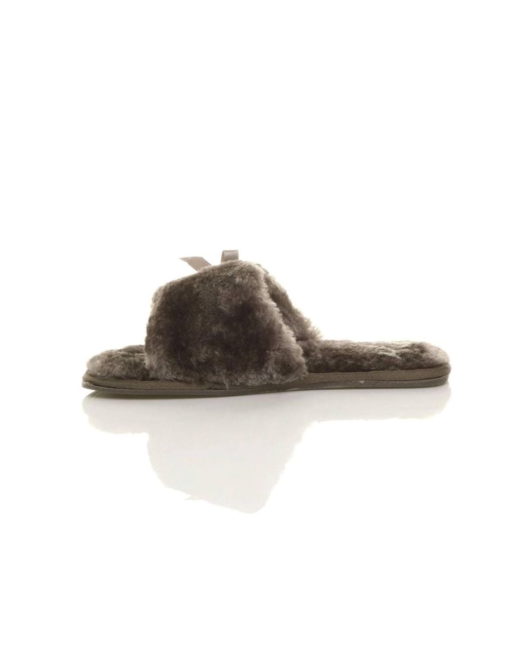 AJVANI Brown Peep Toe Sandals Slippers