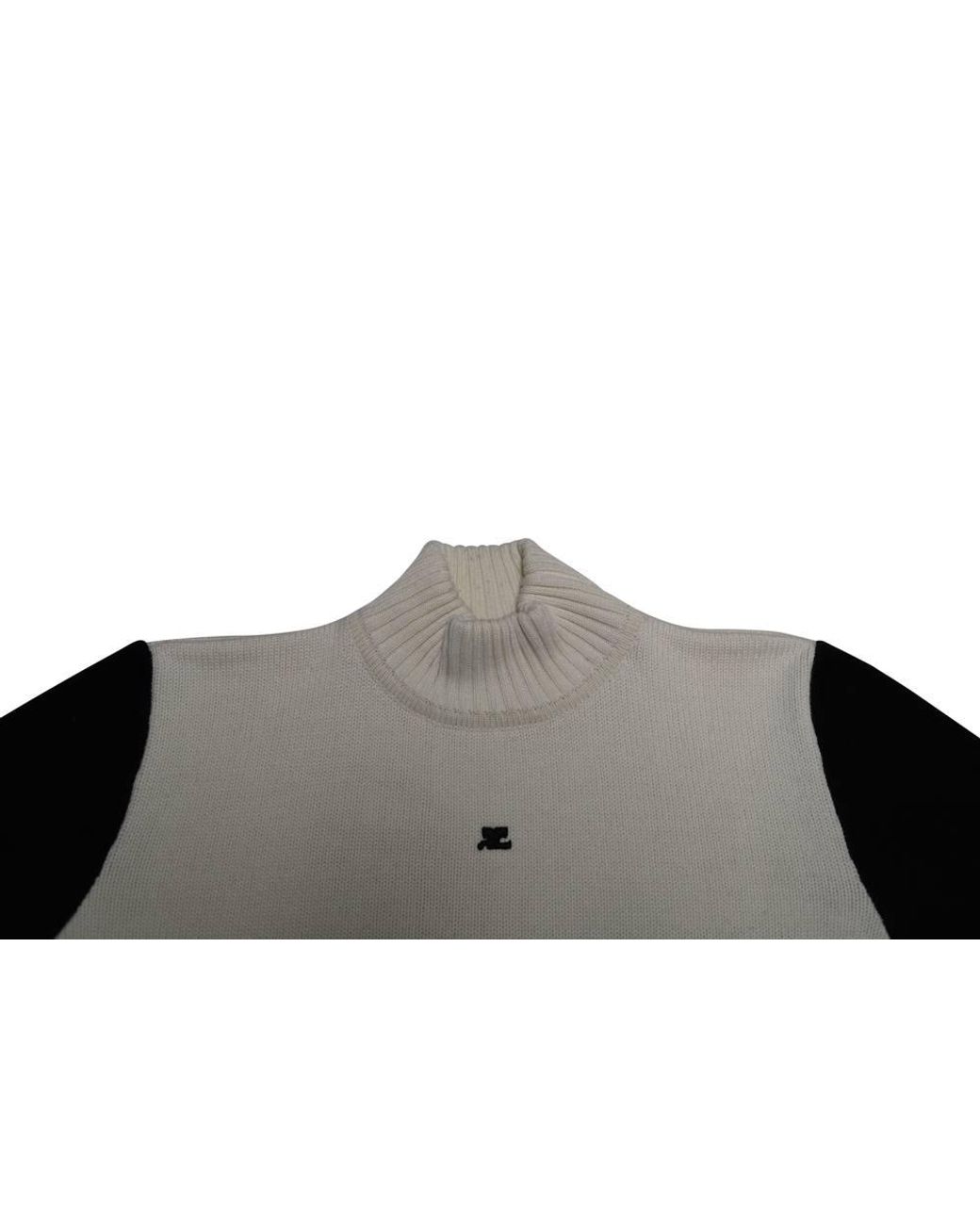 Courreges Black Preloved Turtleneck Knit Dress