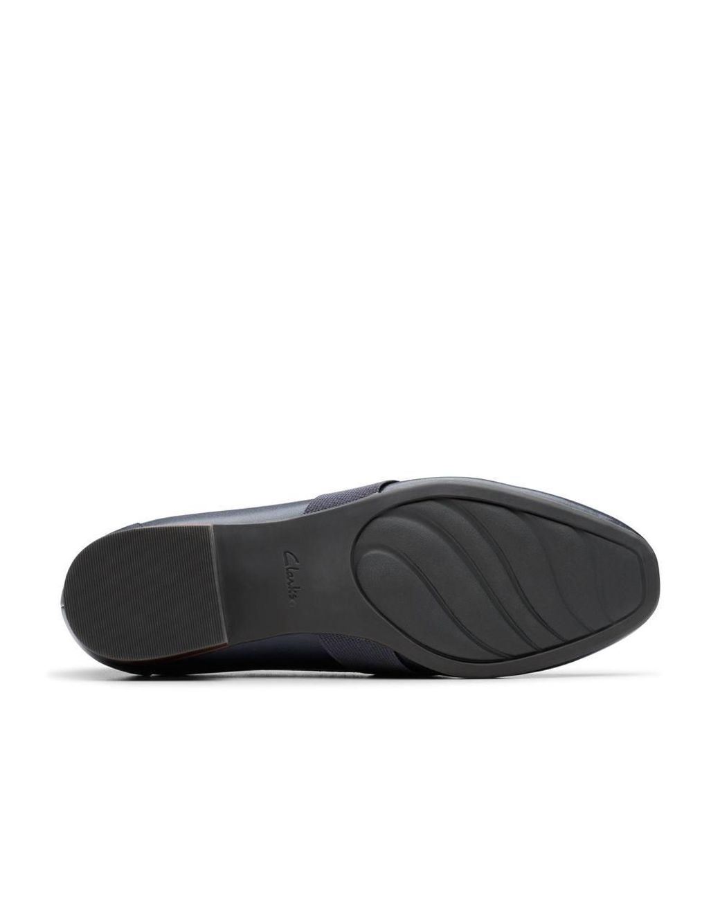 Clarks Blue Juliet Beat Leather Loafers, Slip Ons