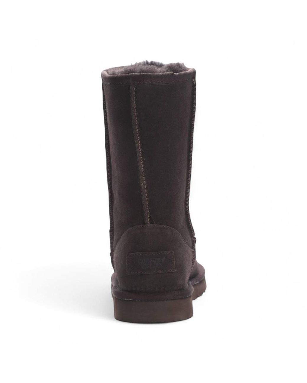 Infinity Leather Black Genuine Sheepskin Suede Slip-On Ankle Winter Boots