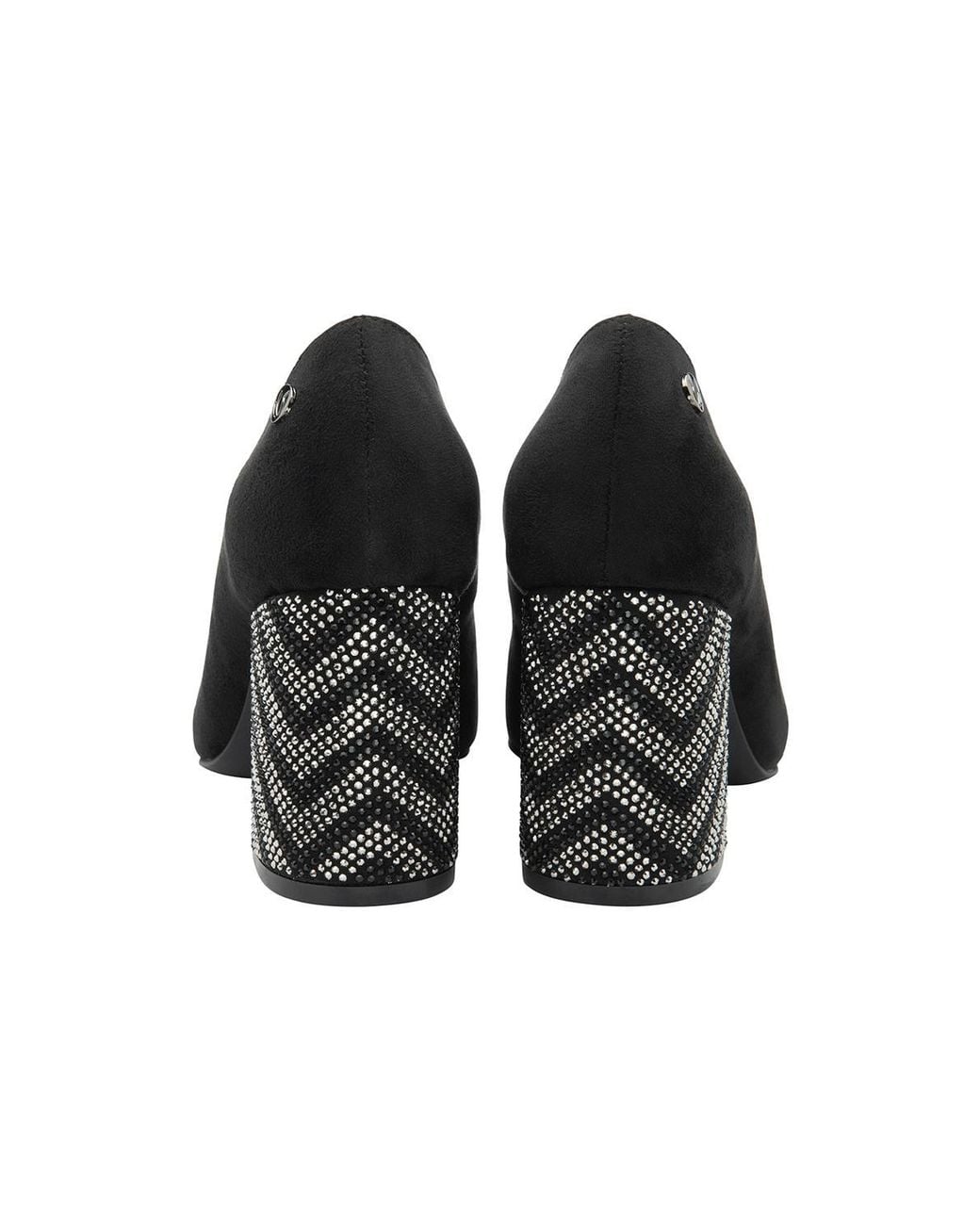 Lotus Black 'Cassidy' Block-Heel Court Shoes