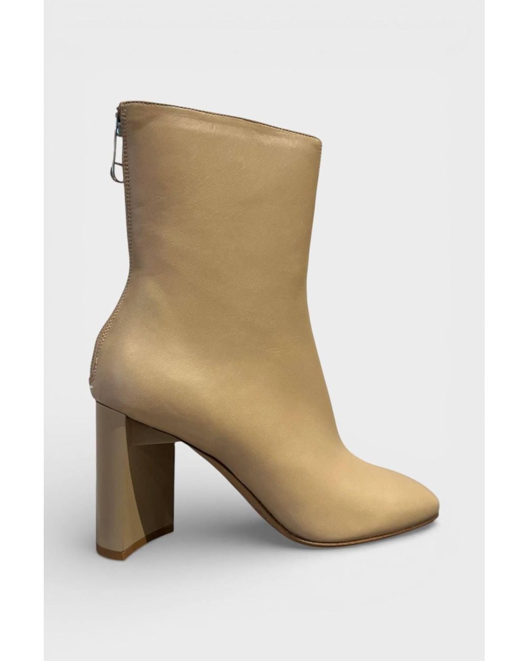 Maison Margiela Natural Cutout Heel Ankle Booties Tan