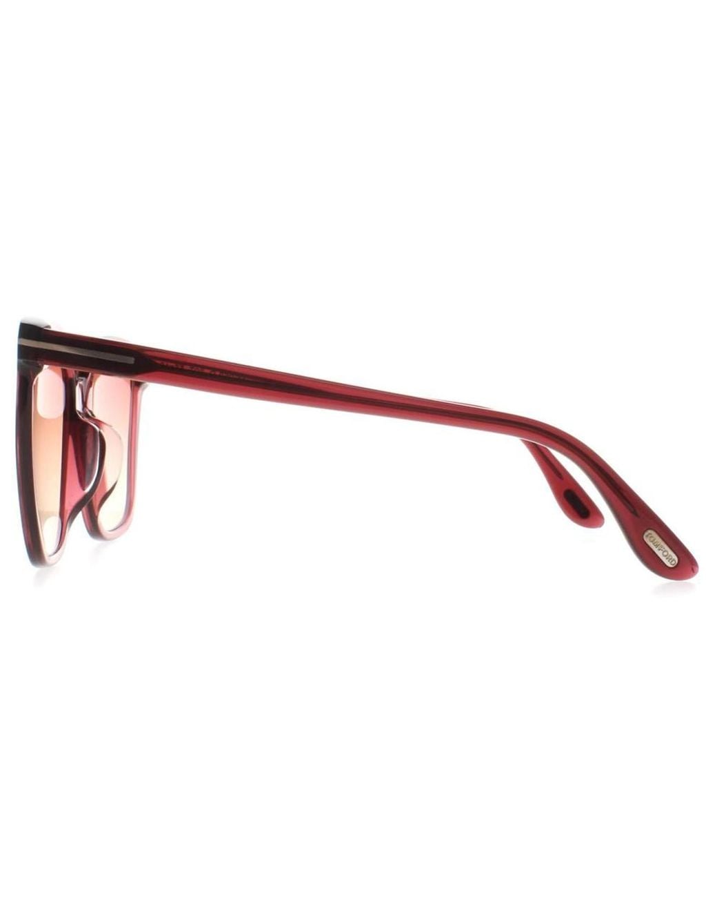 Tom Ford Brown Square Shiny Bordeaux Bordeaux Gradient Selby Ft0958-D Sunglasses