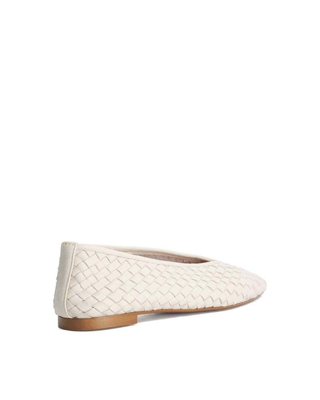 Dune Natural 'Henlee' Leather Ballet Pumps