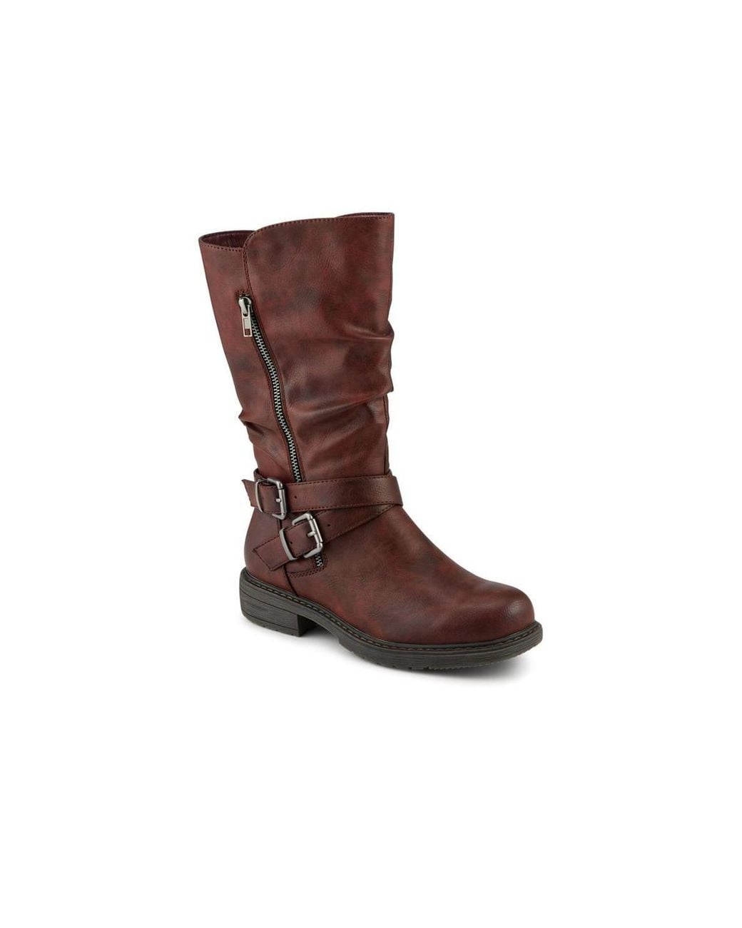 Pavers Brown Wide Fit Zip Fasten Slouch Boots