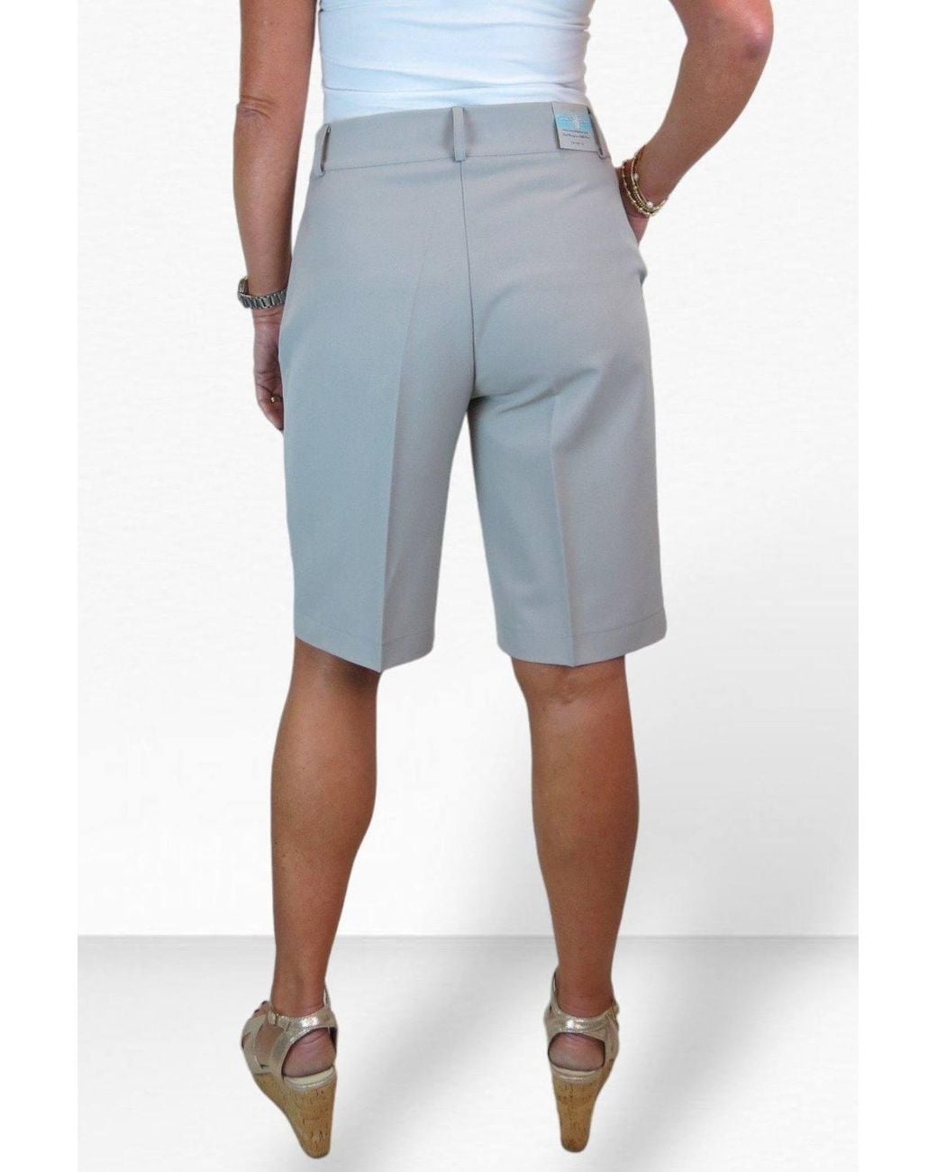Paulo Due Blue Smart Pleated Tailored Shorts